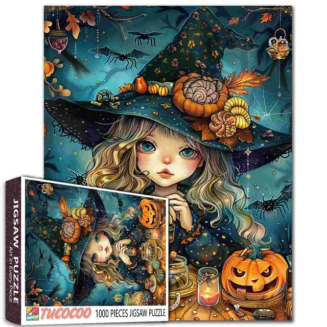 tucocoo-pumpkin-girl-puzzle-1000-teile-halloween-k-rbis image 1