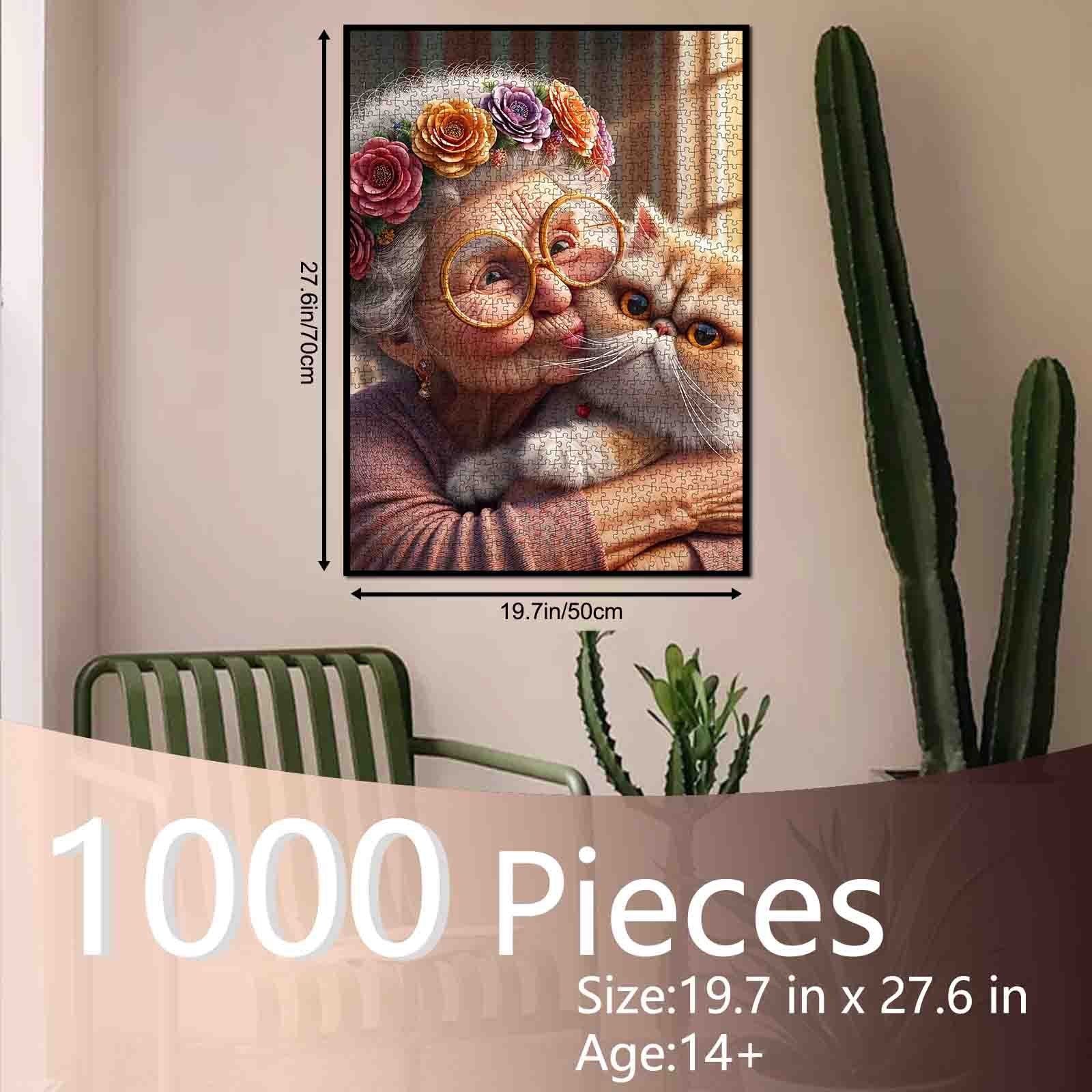 tucocoo-grandma-and-cat-hug-puzzle-1000-teile-katze image 5