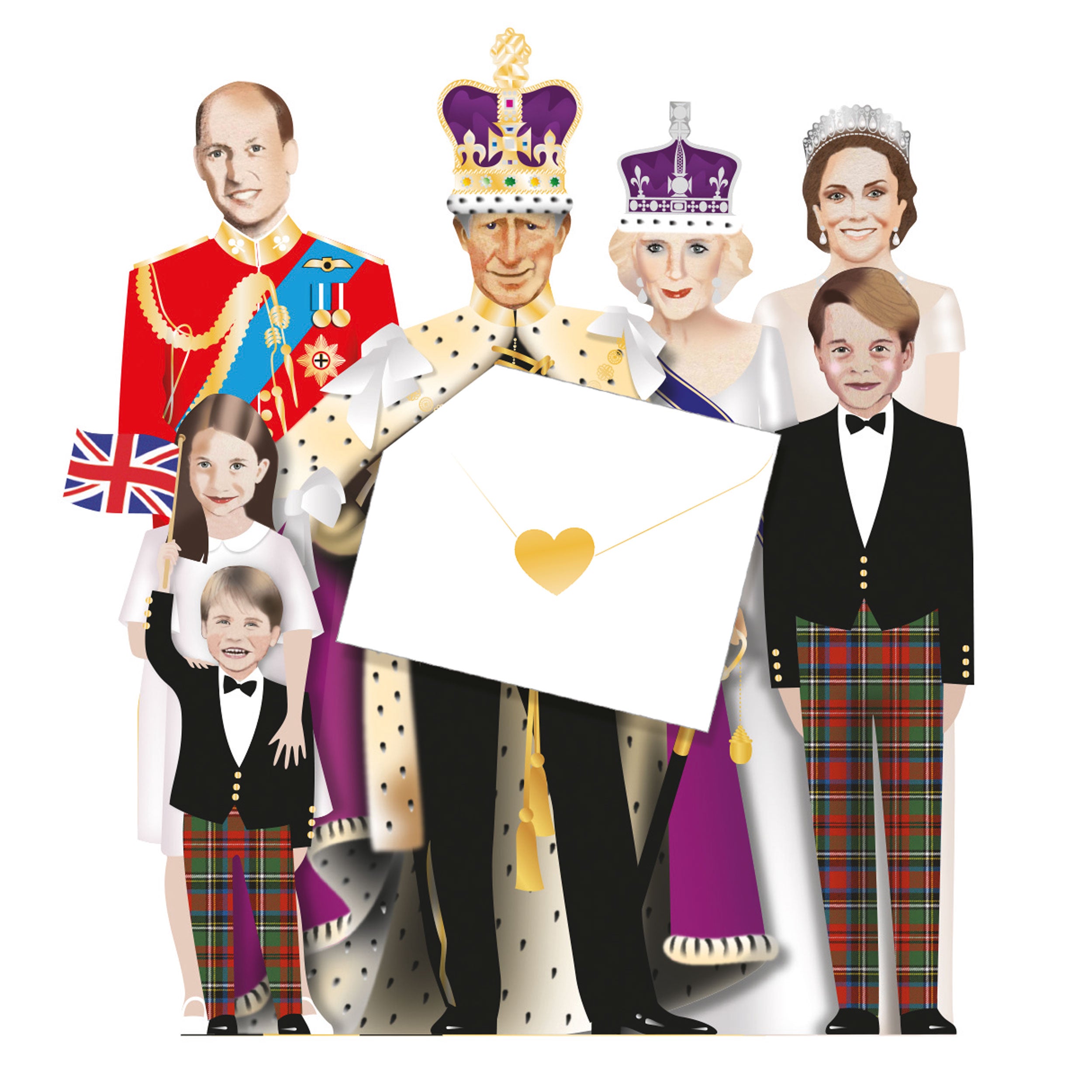 otter-house-greetings-cards-special-delivery-royal-family-tierkarte image 1
