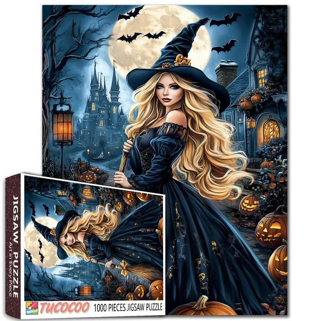 tucocoo-halloween-witch-under-moonlight-puzzle-1000-teile image 1