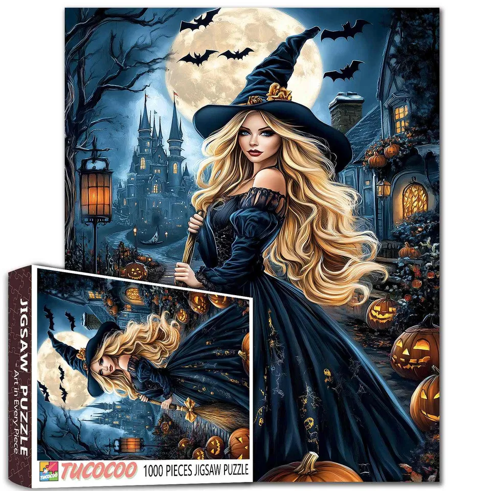 tucocoo-halloween-witch-under-moonlight-puzzle-1000-teile image 1