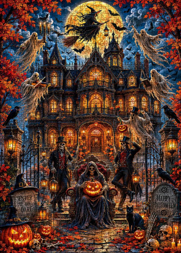 tucocoo-jigsaw-puzzles-haunted-mansion-puzzle-1000-teile-halloween image 2