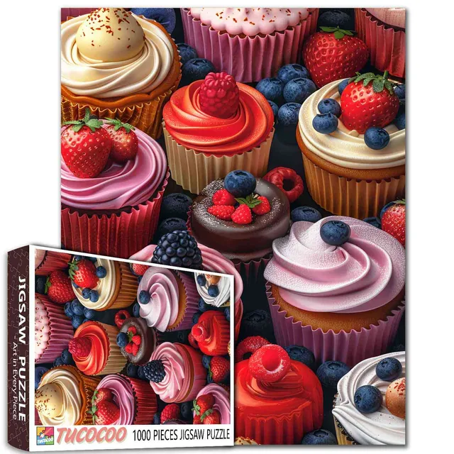 tucocoo-cupcakes-and-berries-puzzle-1000-teile-essen image 1