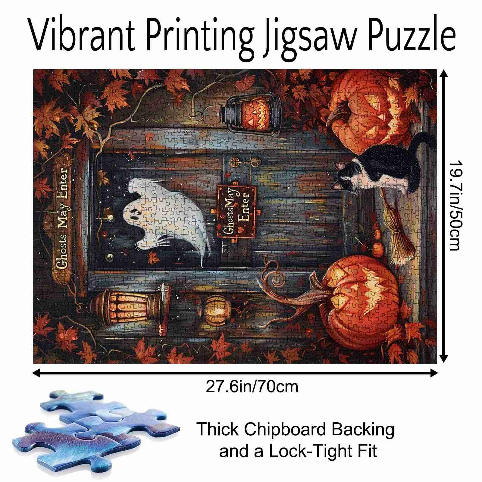 tucocoo-jigsaw-haunted-porch-ghost-cat-puzzle-1000-teile-halloween image 5
