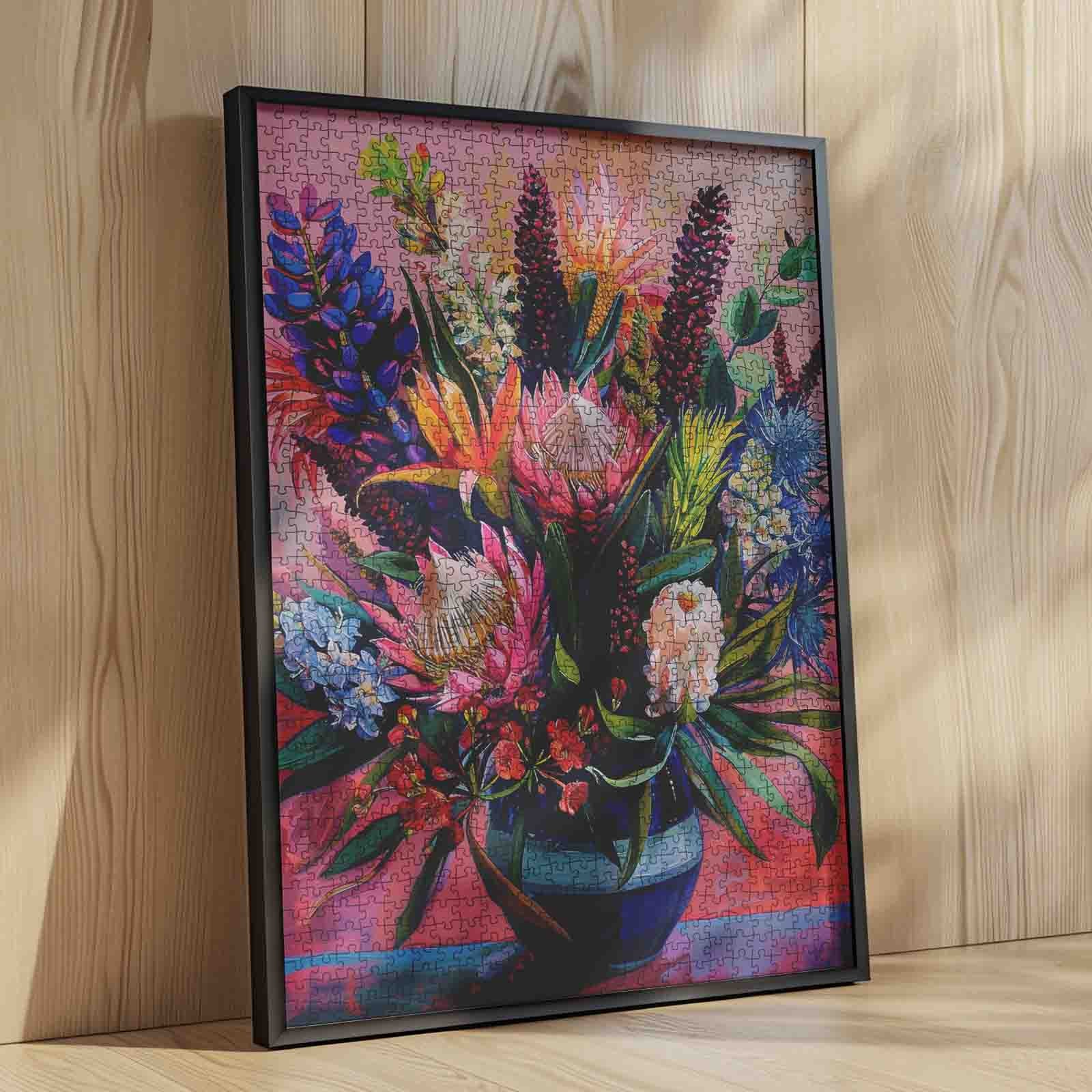 tucocoo-vibrant-bloom-blue-vase-puzzle-1000-teile-blumen image 4