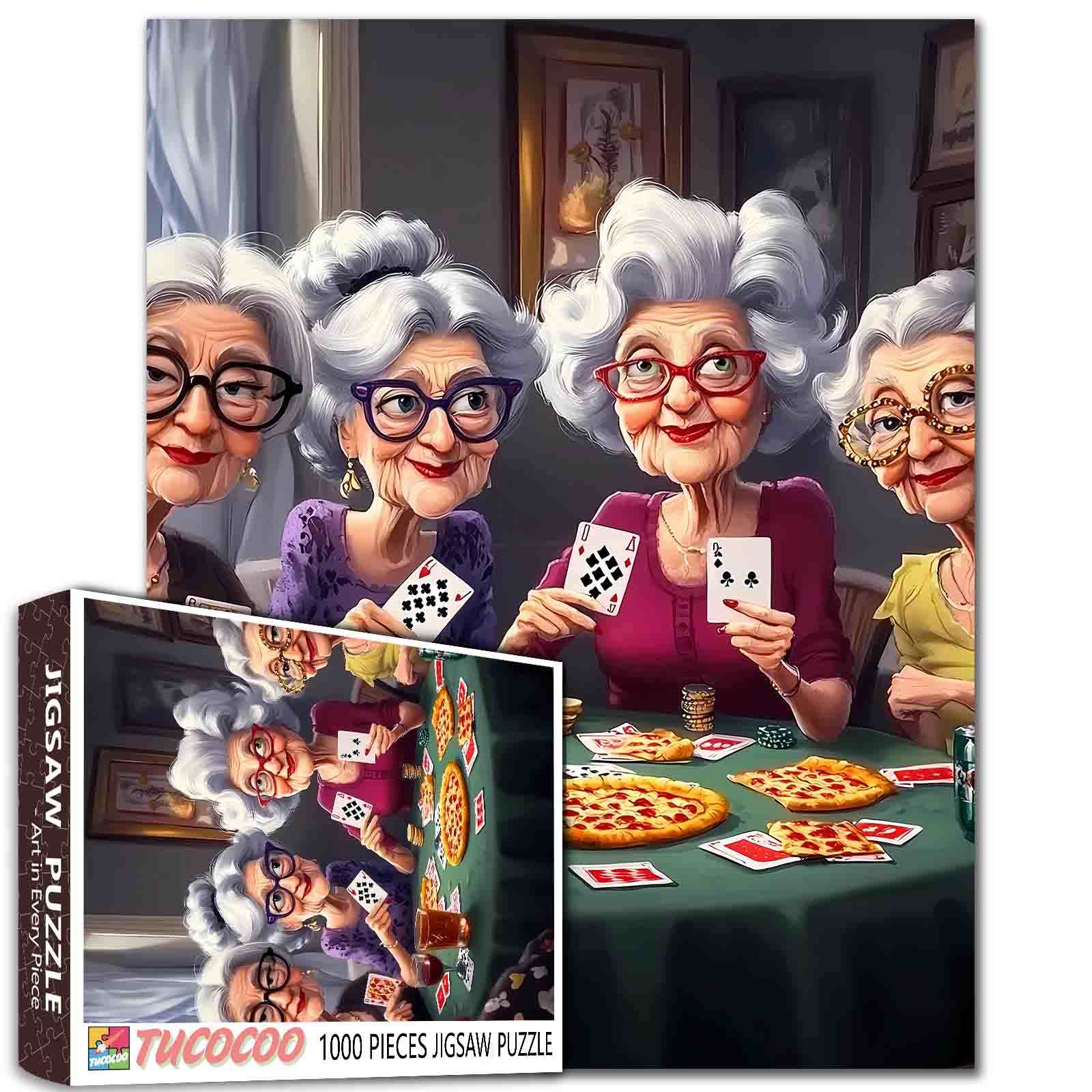 tucocoo-jigsaw-puzzles-puzzle-poker-night-grandmas-1000-teile image 1