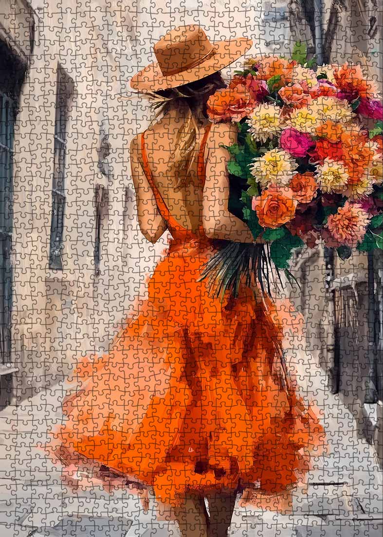 tucocoo-floral-embrace-puzzle-1000-teile-frauenportrait image 2