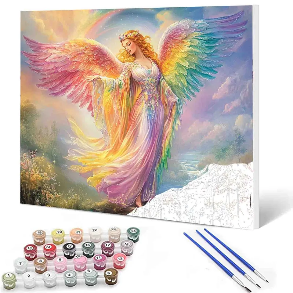 tucocoo-rainbow-light-angel-malen-nach-zahlen-40x50cm-engel image 1