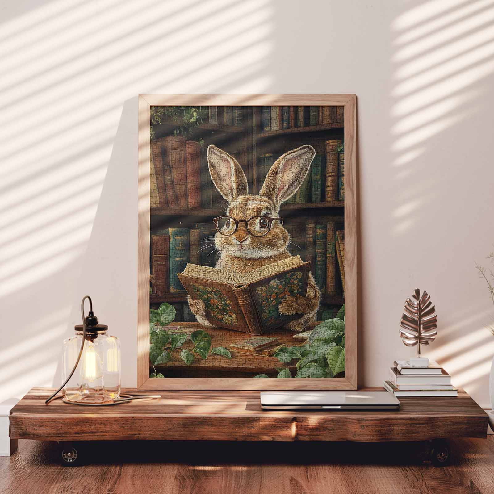 tucocoo-rabbit-reading-book-puzzle-1000-teile-hase image 3