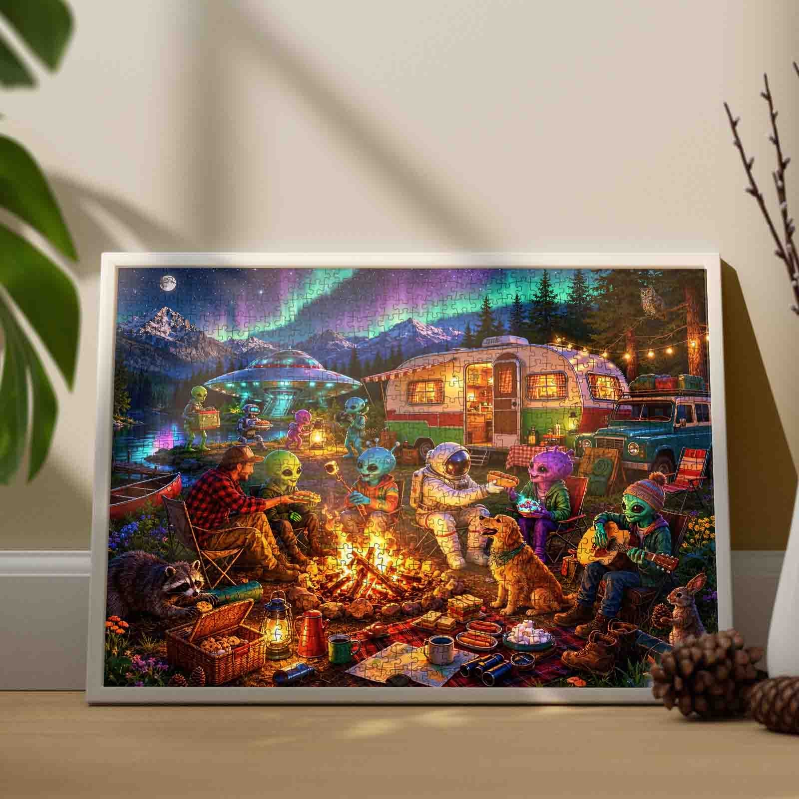 tucocoo-jigsaw-alien-camping-puzzle-1000-teile-nordlichter image 3