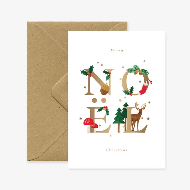 all-the-ways-to-say-noel-letters-weihnachtskarte-a6-schriftzug image 1