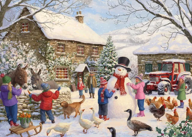 otter-house-christmas-at-the-farm-puzzle-1000-teile image 1