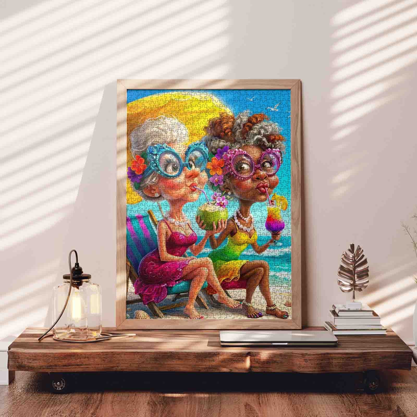 tucocoo-funny-beach-besties-grandmas-puzzle-1000-teile-strand image 3