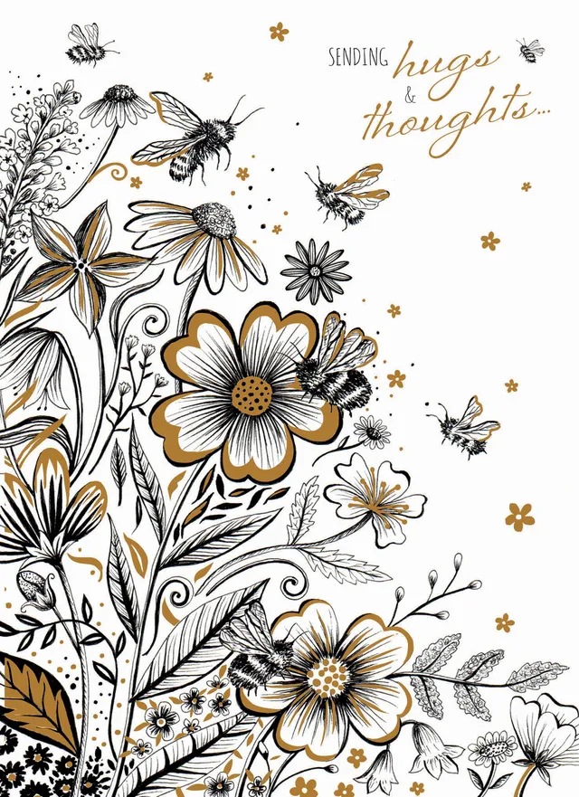otter-house-bees-beileidskarte-trauerkarte-bienen-blumen image 1