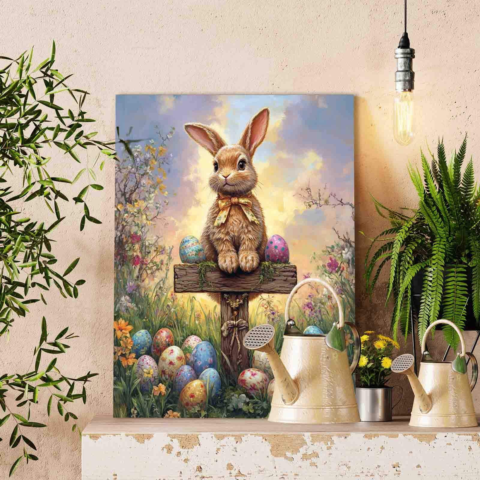 tucocoo-sunset-bunny-with-floral-eggs-malen-nach-zahlen-40x50-ohne-rahmen image 2