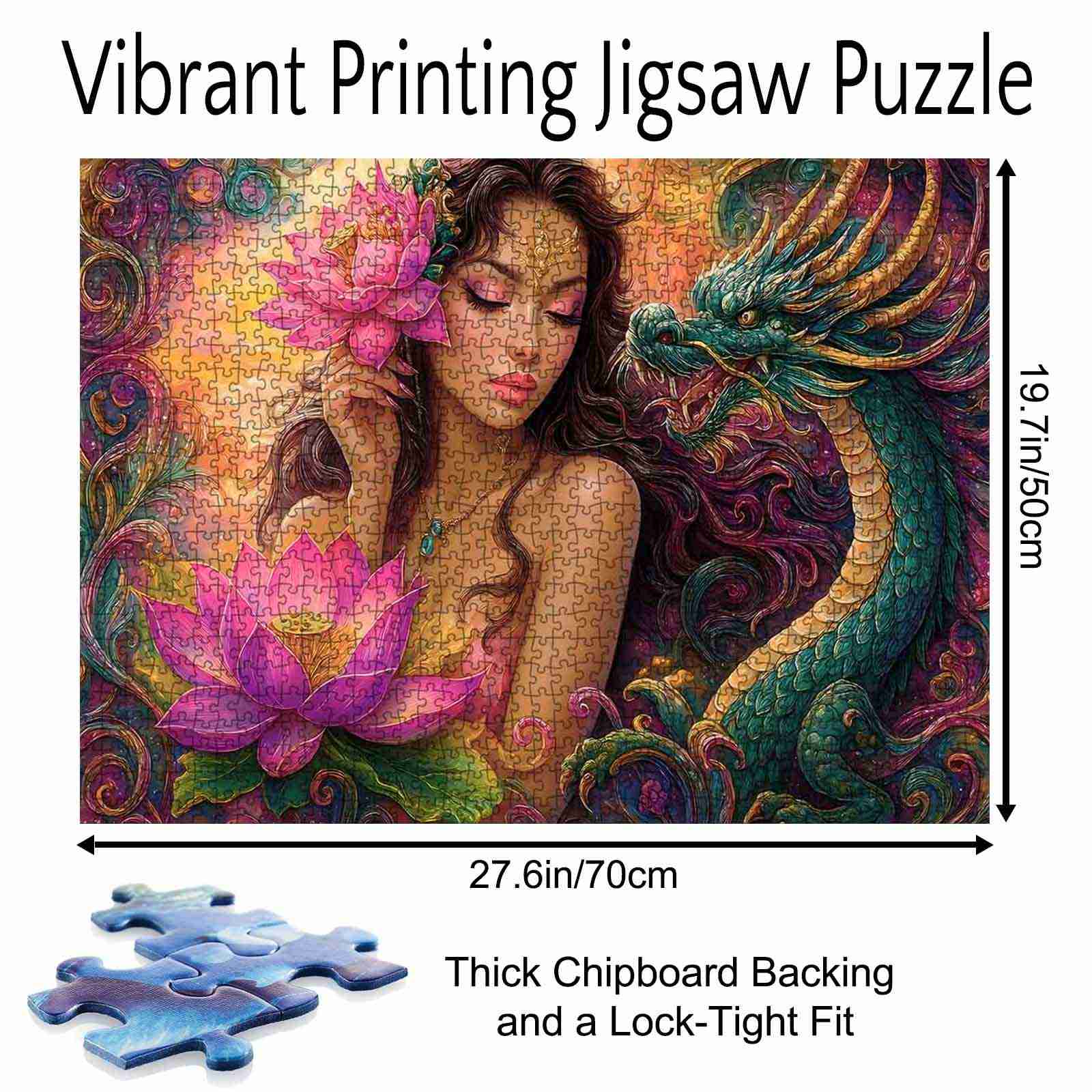 tucocoo-mystical-beauty-and-dragon-puzzle-1000-teile-fantasy image 5