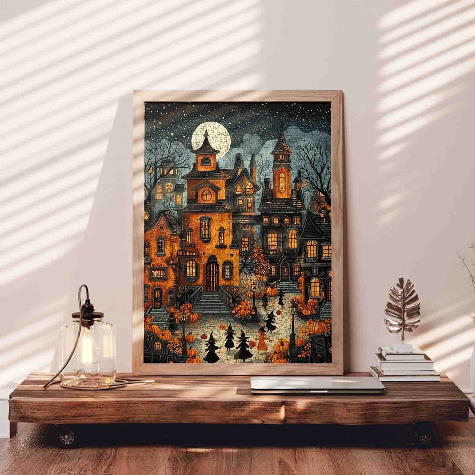 tucocoo-haunted-halloween-street-puzzle-1000-teile-halloween image 3