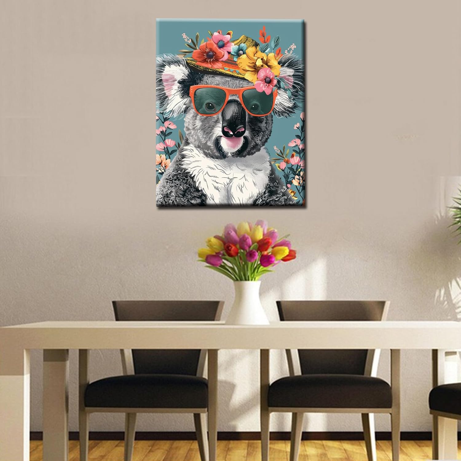 tucocoo-paint-by-numbers-koala-malen-nach-zahlen-strohhut image 3