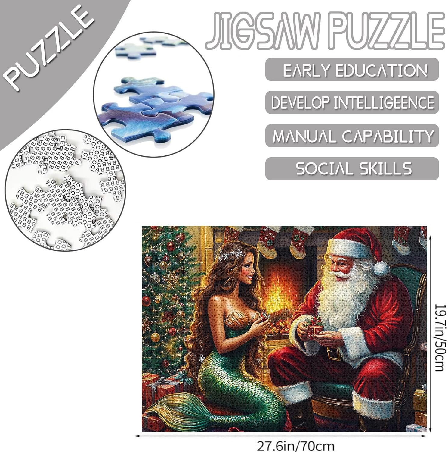 tucocoo-santa-mermaid-puzzle-1000-teile-meerjungfrau image 4