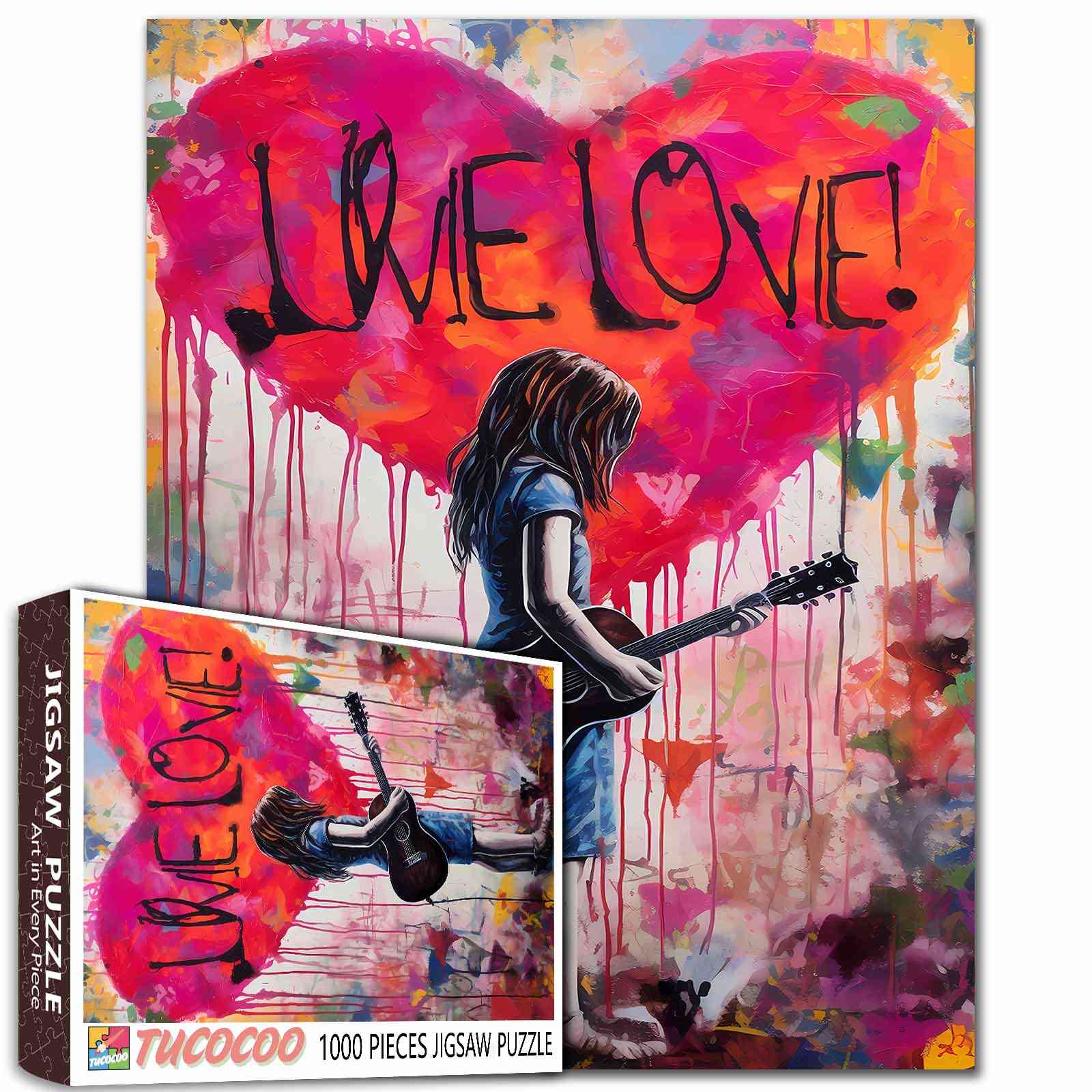tucocoo-jigsaw-puzzles-love-heart-graffiti-girl-puzzle-1000-teile image 1