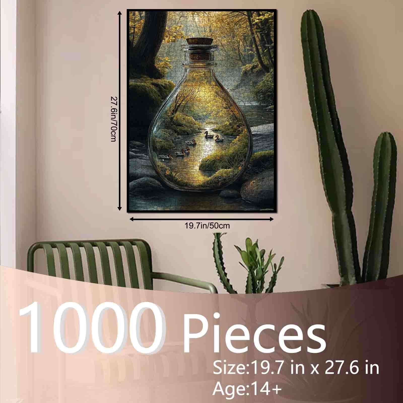 tucocoo-golden-forest-river-bottle-puzzle-1000teile-landschaft image 5