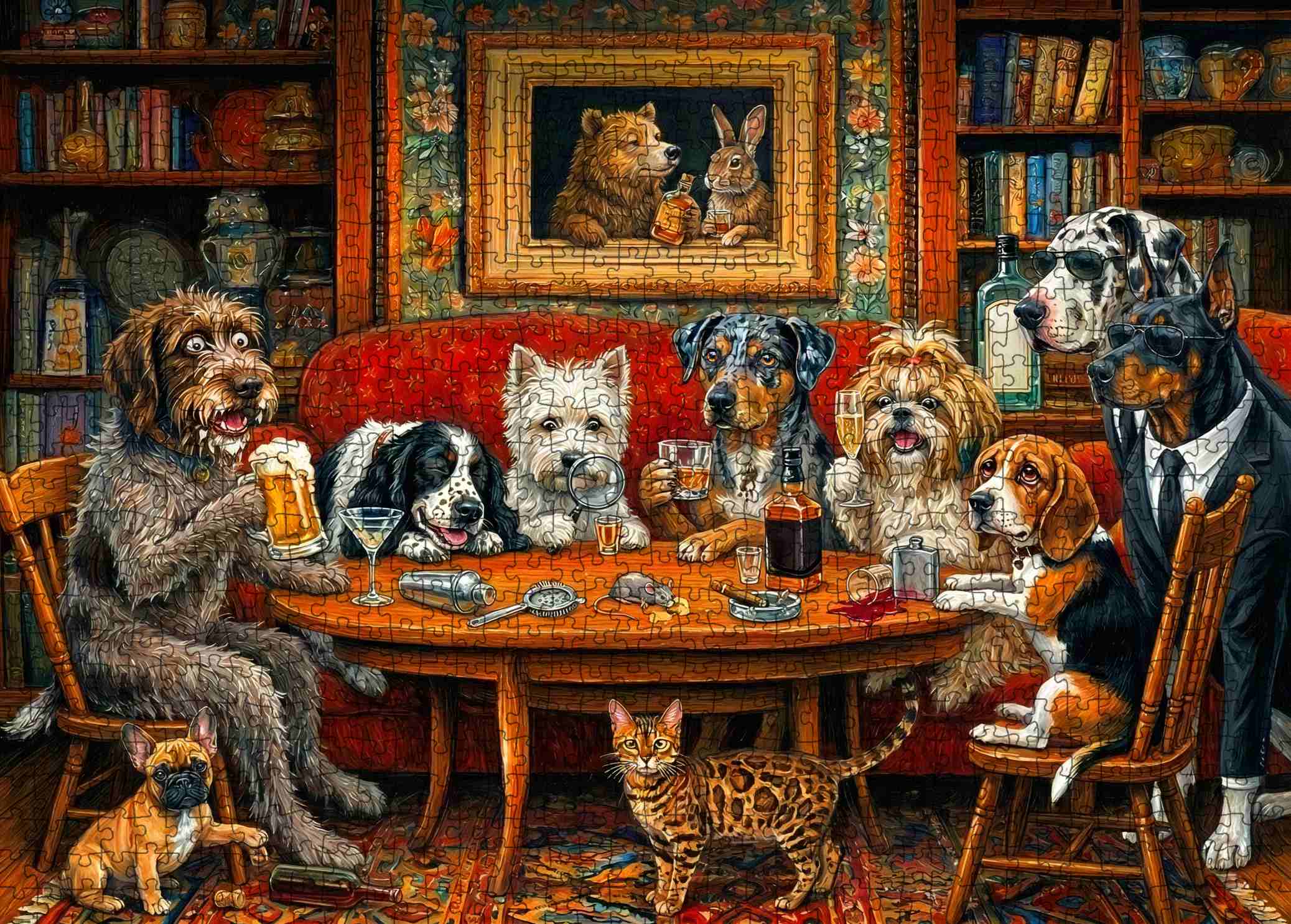 tucocoo-dogs-happy-hour-club-puzzle-1000-teile-hunde image 2