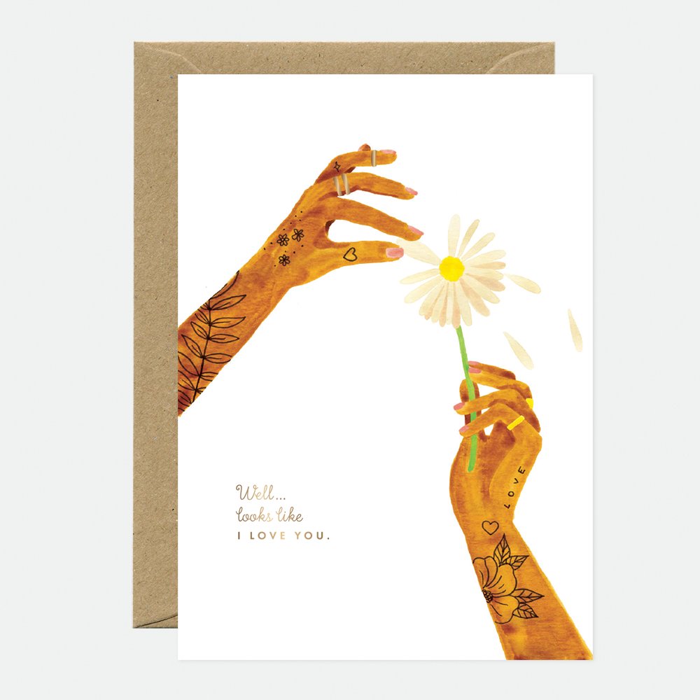 all-the-ways-to-say-love-you-daisy-karte-a6-goldfolie-liebe image 1
