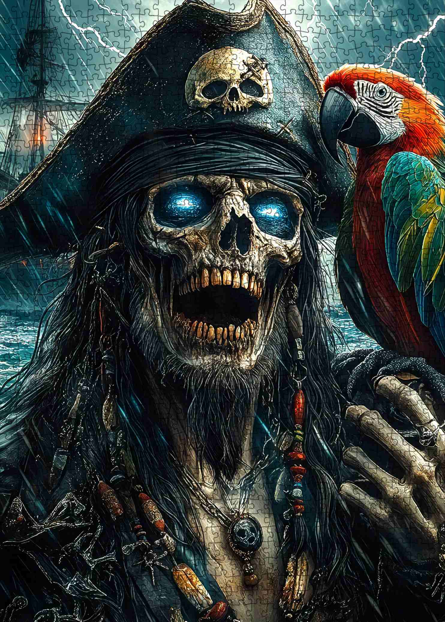 tucocoo-pirate-skull-parrot-puzzle-1000-teile-pirat image 2