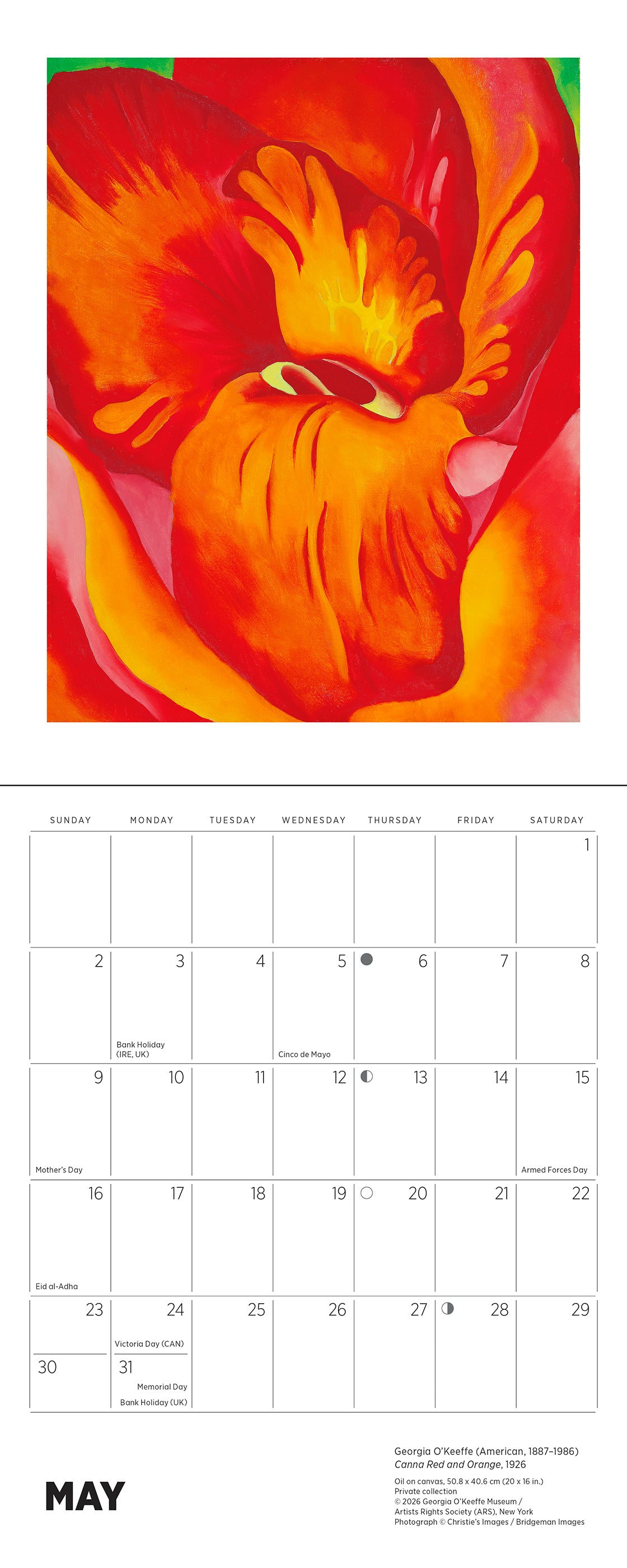 pomegranate-georgia-o-keeffe-2027-mini-wandkalender-blumenkunst image 3
