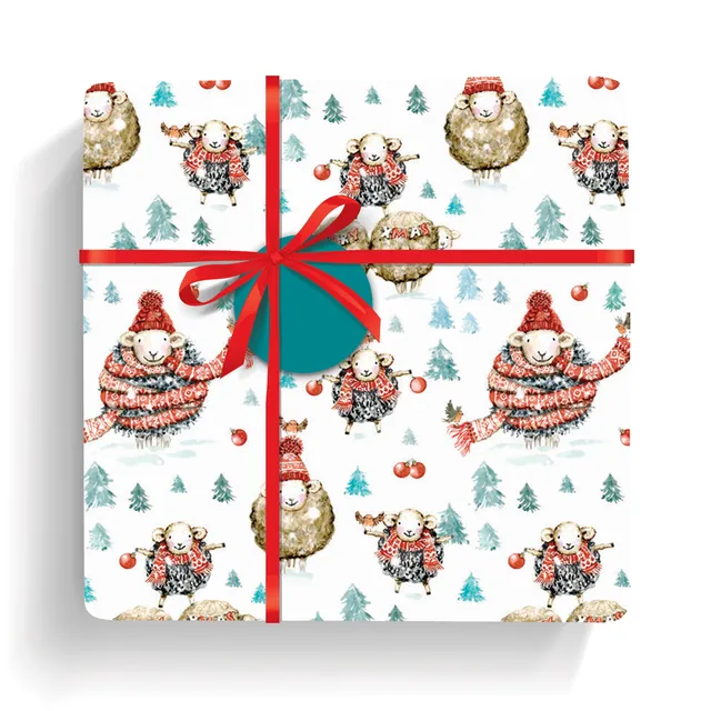 otter-house-wrapped-up-geschenkpapier-weihnachten-5-bogen-tags image 1