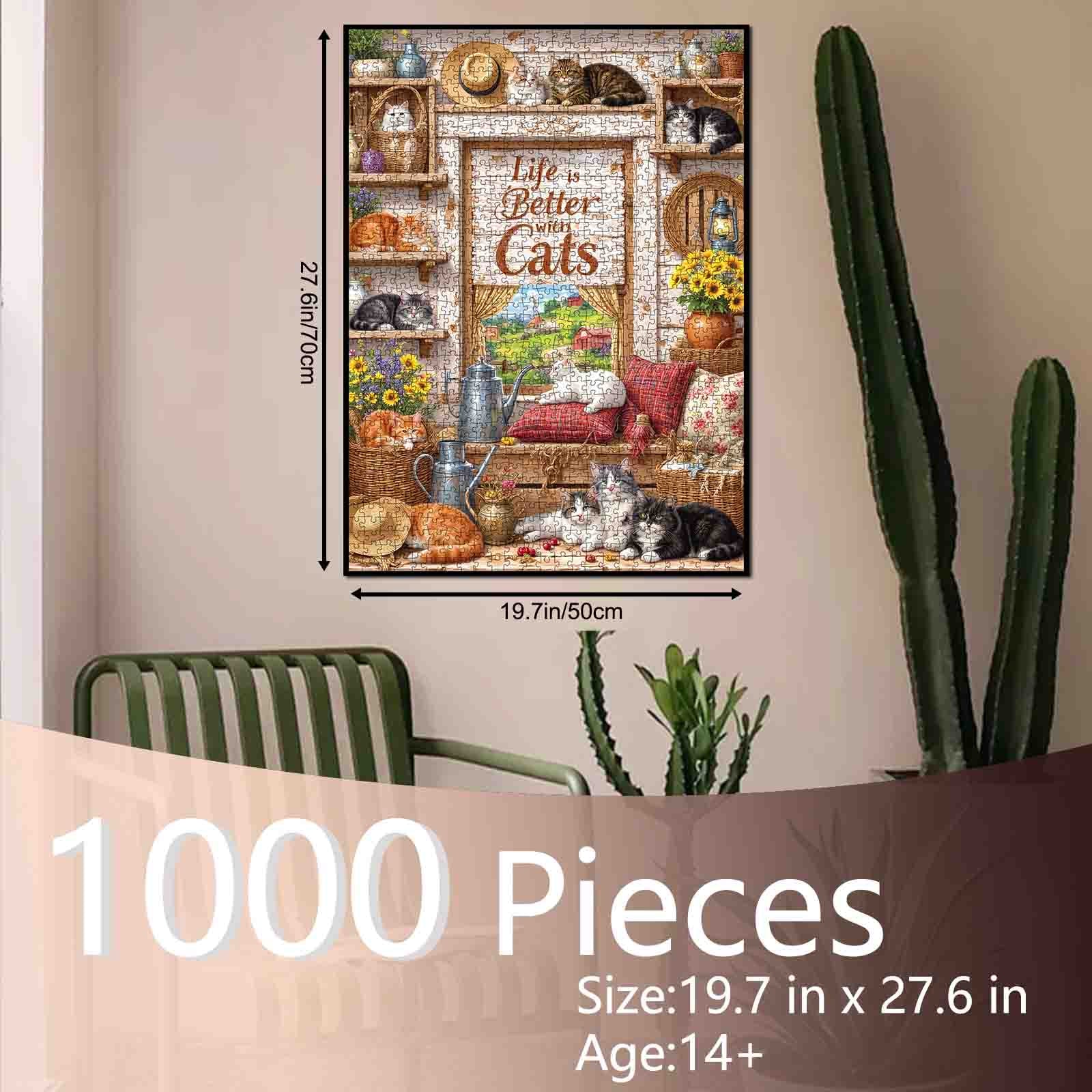 tucocoo-jigsaw-puzzles-life-better-with-cats-puzzle-1000-teile-katzen image 5