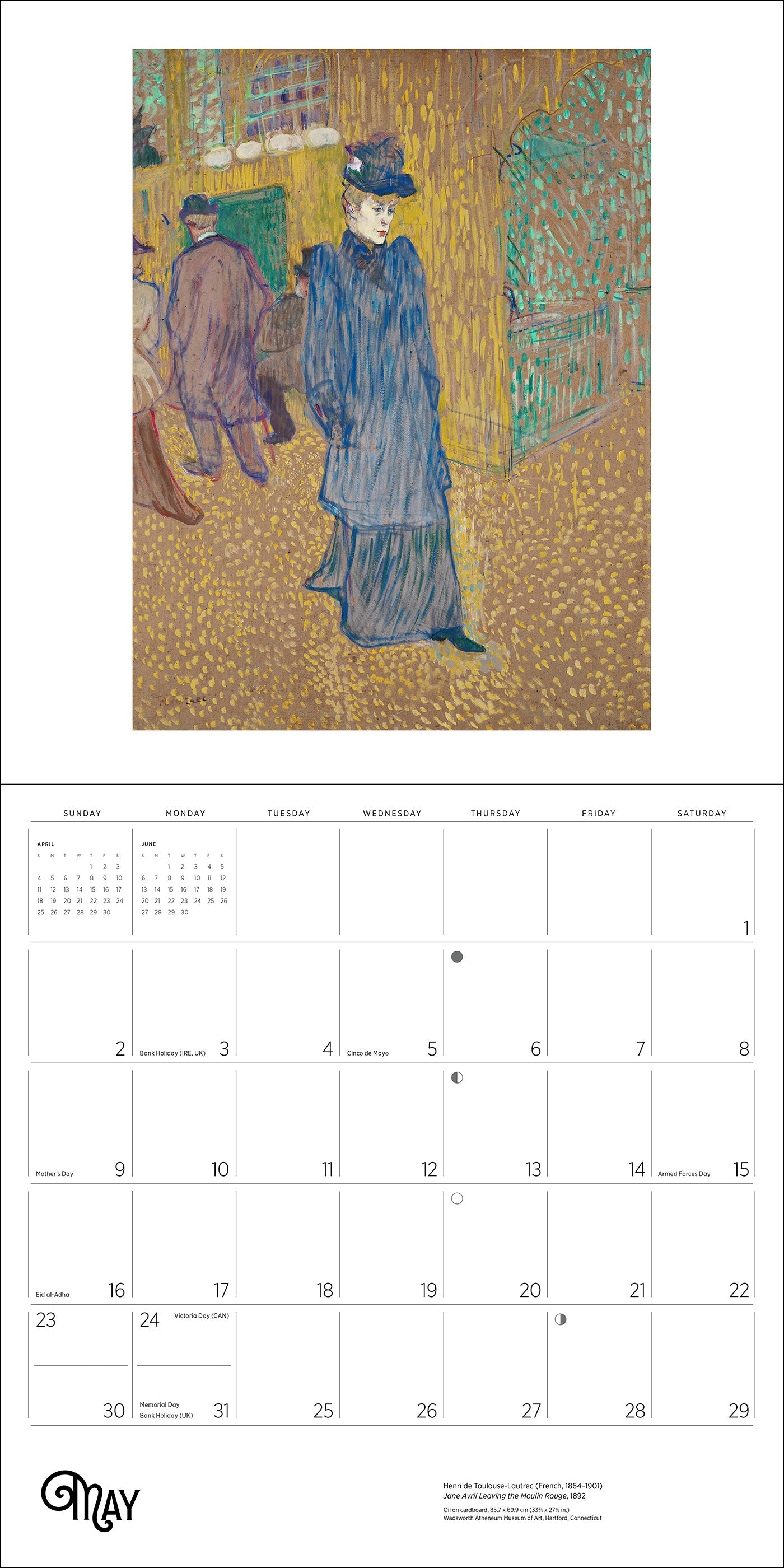 pomegranate-wall-calendar-toulouse-lautrec-wandkalender-2027-paris image 7