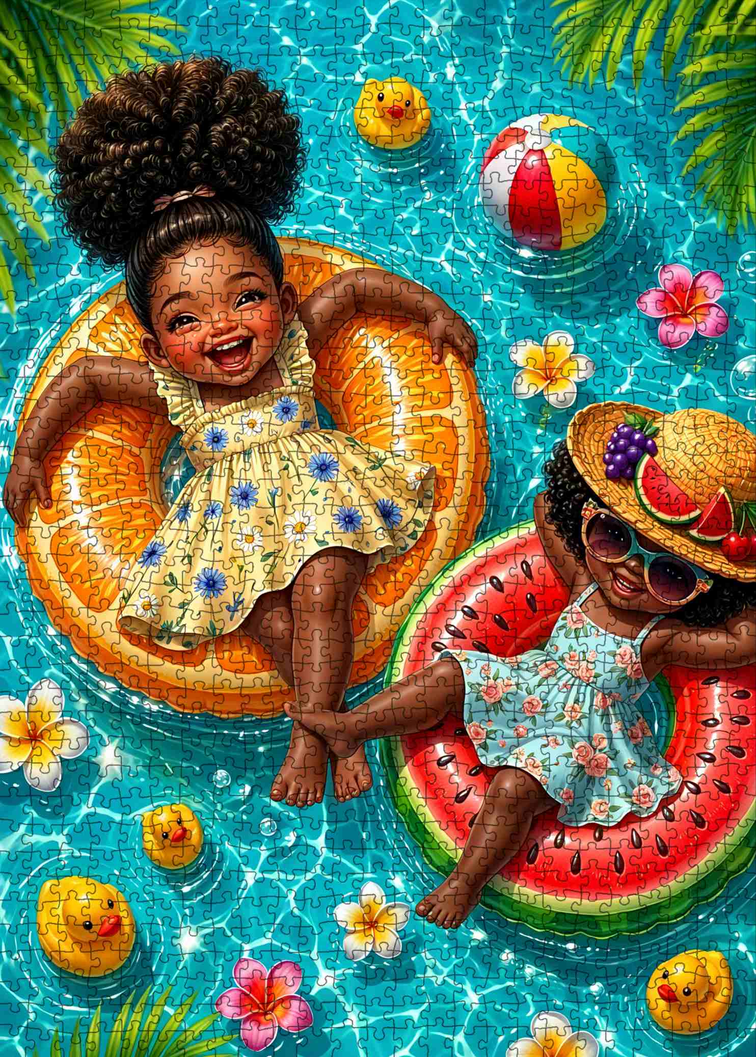 tucocoo-summer-pool-float-friends-puzzle-1000-teile-sommer image 2