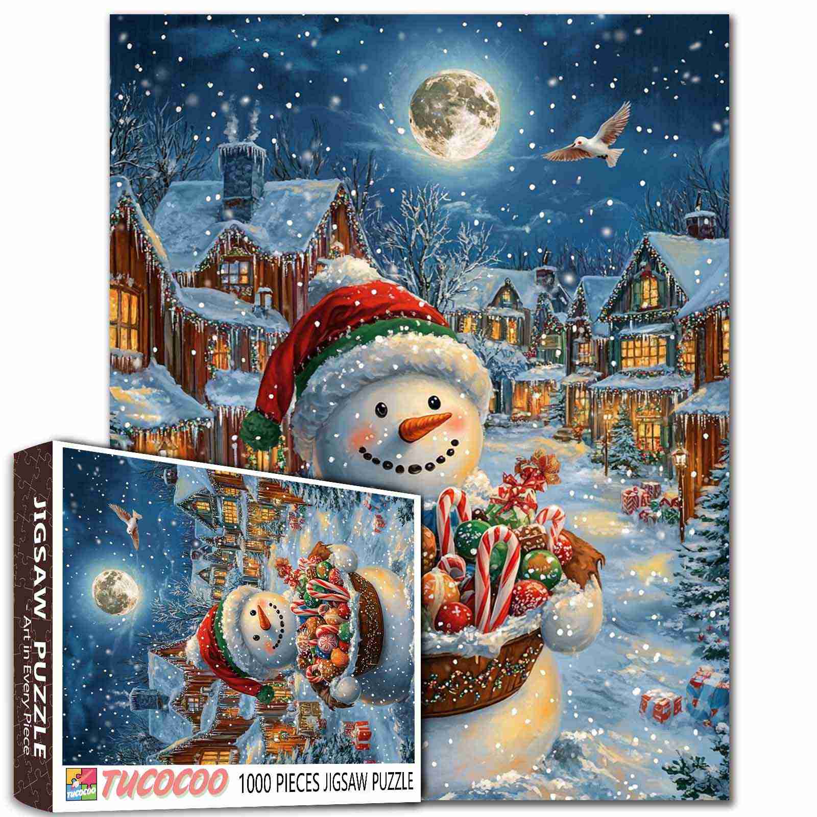 tucocoo-snowman-candy-delight-puzzle-1000-teile-weihnachten image 1