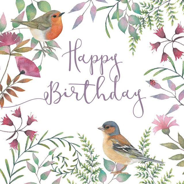 otter-house-vintage-garden-robin-chaffinch-gru-karte-v-gel image 1