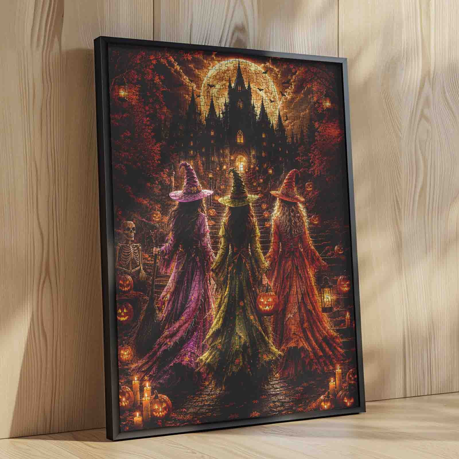 tucocoo-moonlit-halloween-witch-castle-puzzle-1000-teile-hexen image 4