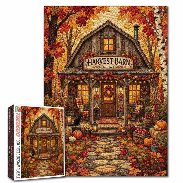 tucocoo-cozy-autumn-harvest-barn-puzzle-1000-teile-herbst image 1