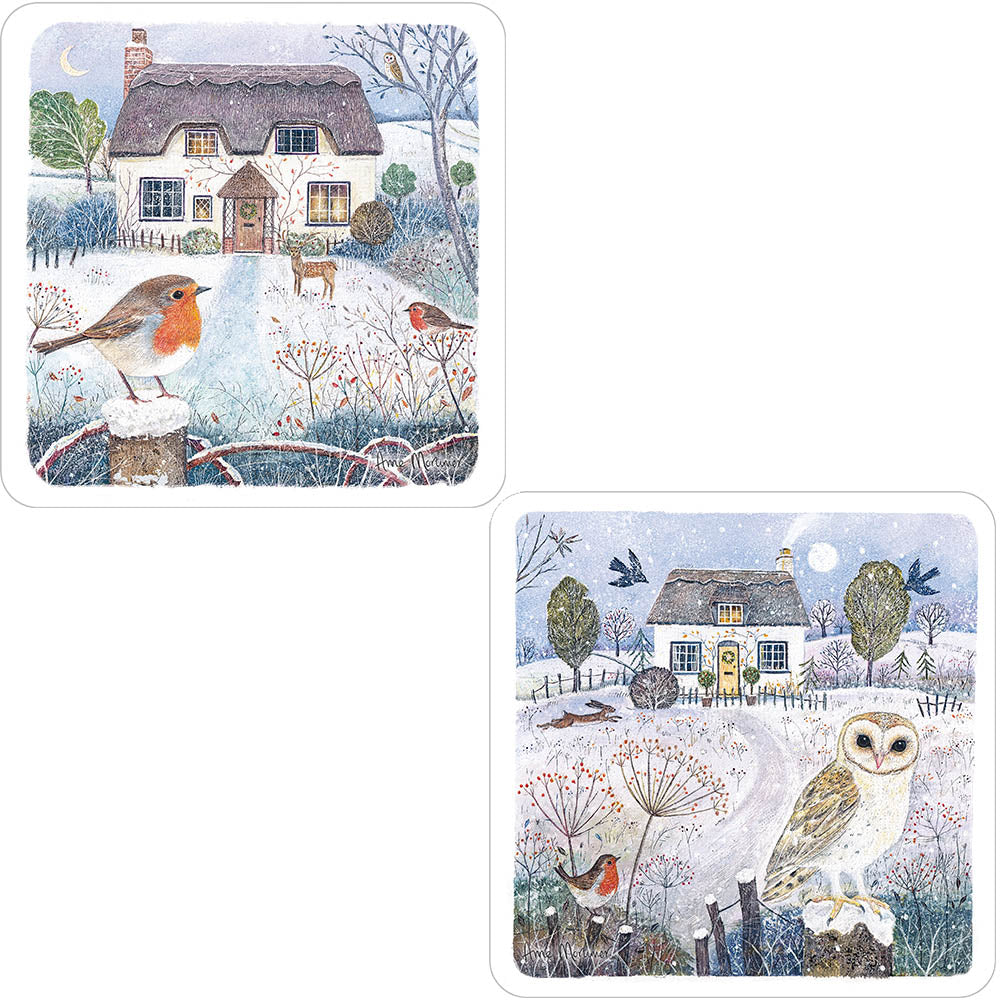 otter-house-christmas-cottage-weihnachtskarten-10er-pack image 1
