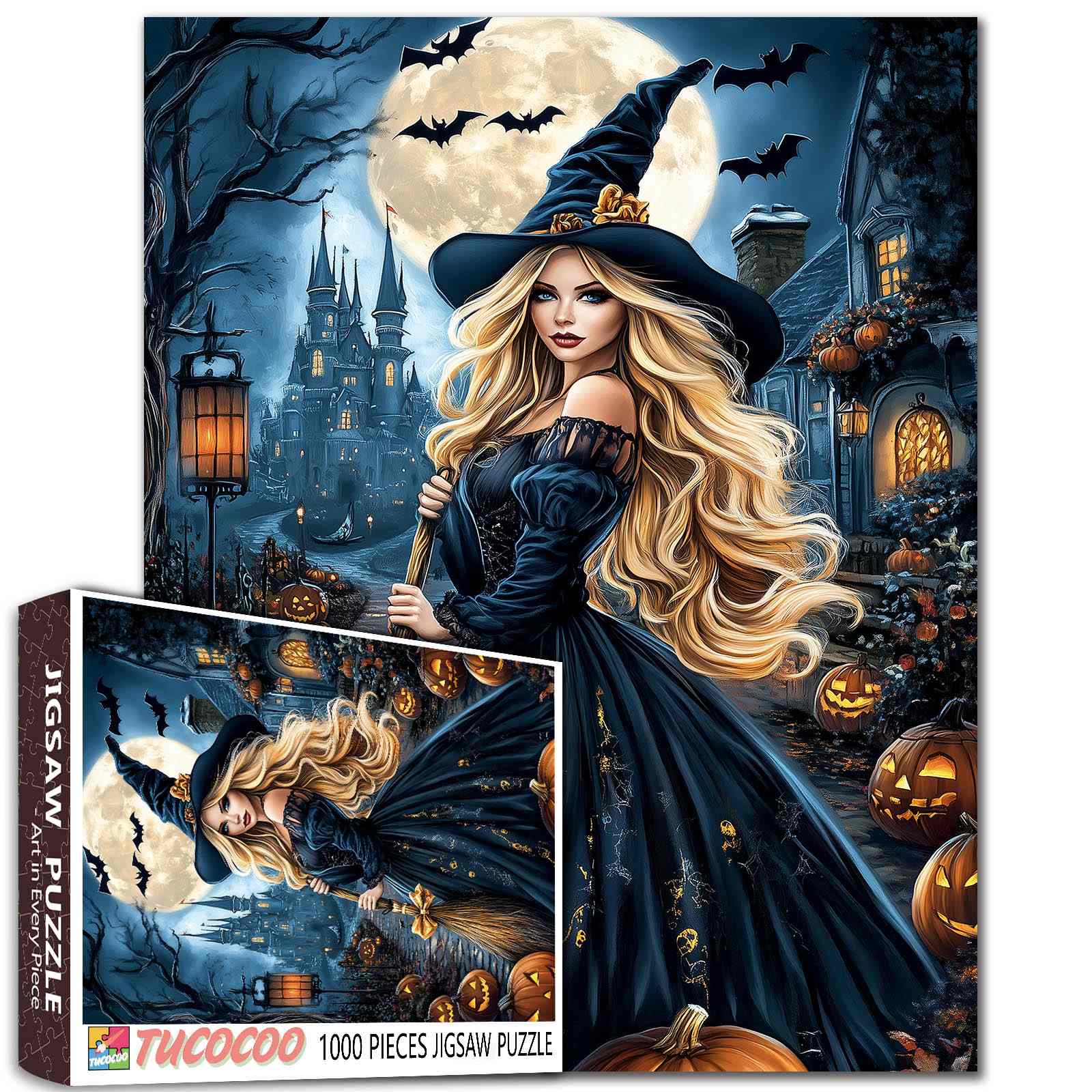 tucocoo-halloween-witch-under-moonlight-puzzle-1000-teile image 1