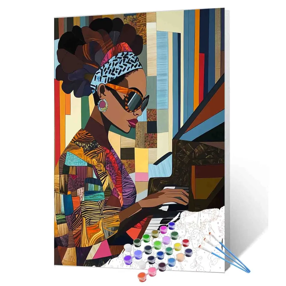 tucocoo-paint-by-numbers-jazz-lady-malen-nach-zahlen-40x50-piano image 1