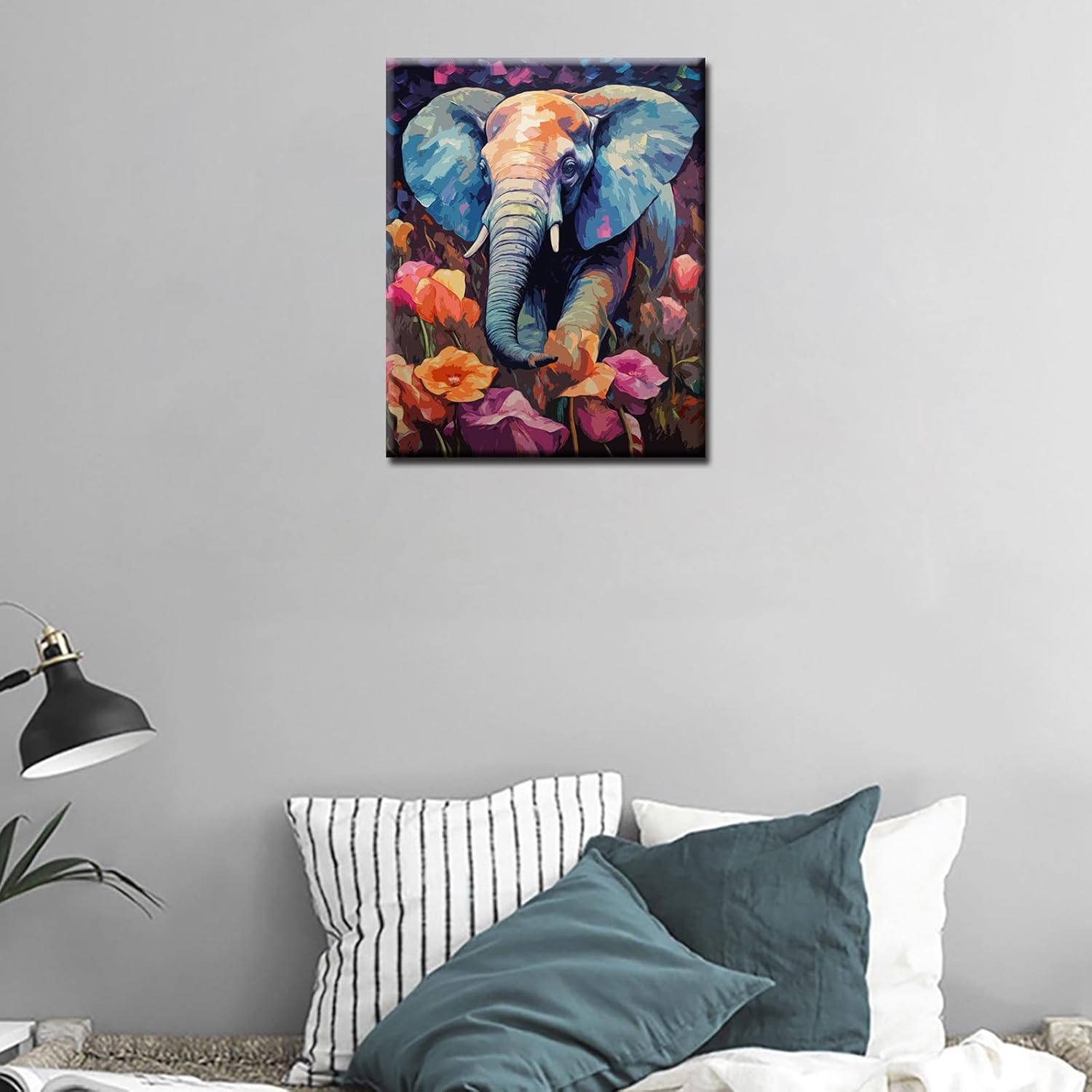 tucocoo-paint-by-numbers-elephant-crossing-malen-nach-zahlen-40x50-ohne-rahmen image 3