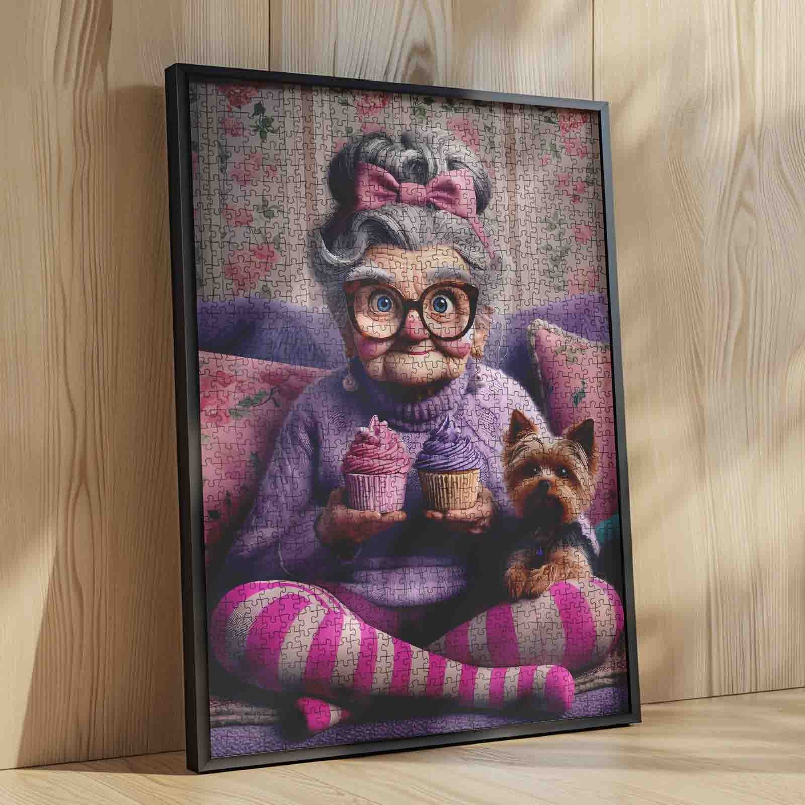 tucocoo-grandma-with-cupcakes-and-yorkie-puzzle-1000-teile-oma image 4