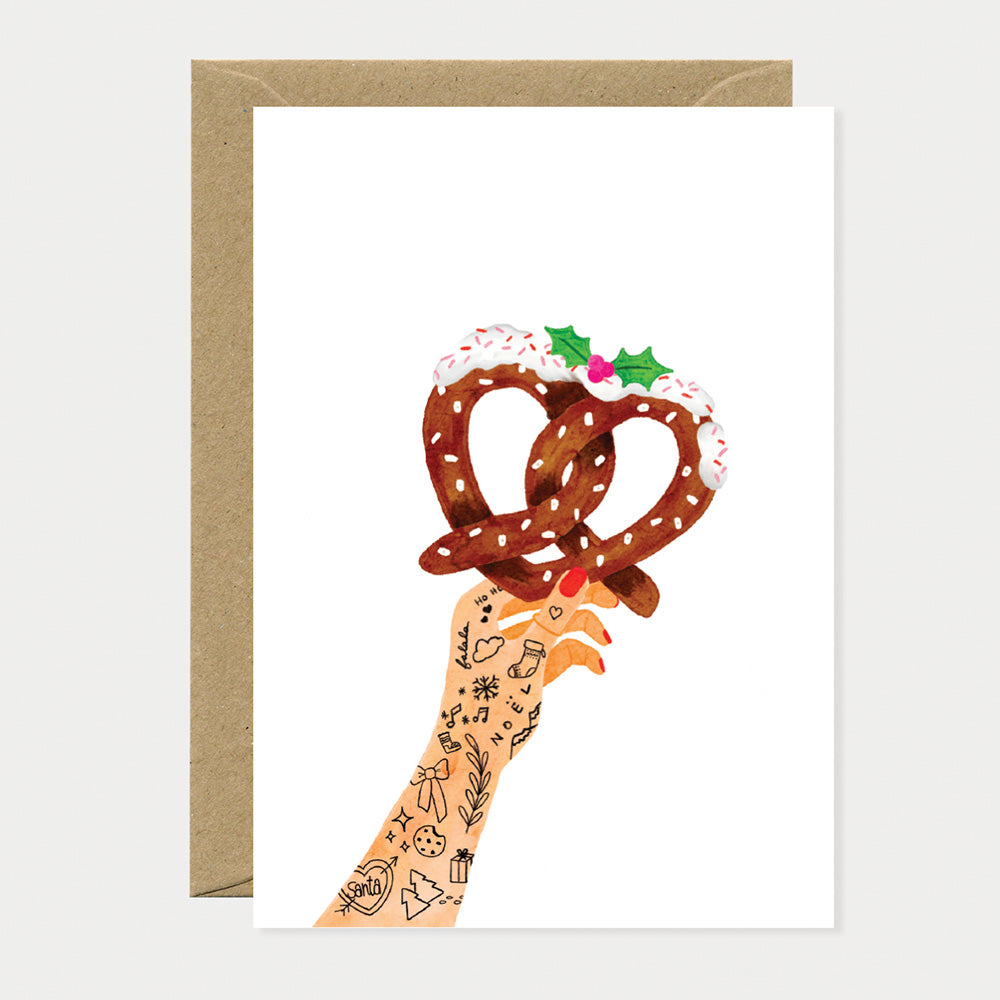 all-the-ways-to-say-christmas-bretzel-weihnachtskarte-a6 image 1