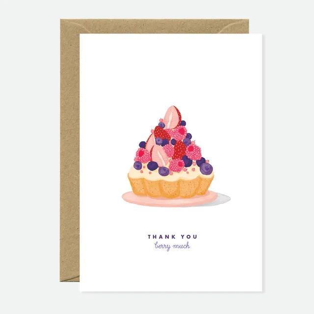 all-the-ways-to-say-thank-you-berry-much-dankeskarte-a6 image 1