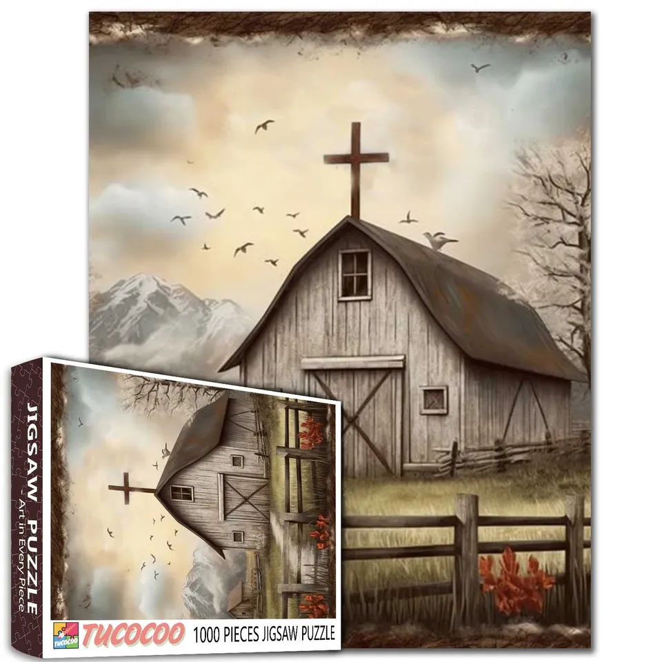 tucocoo-rustic-faith-barn-puzzle-1000-teile-scheune image 1