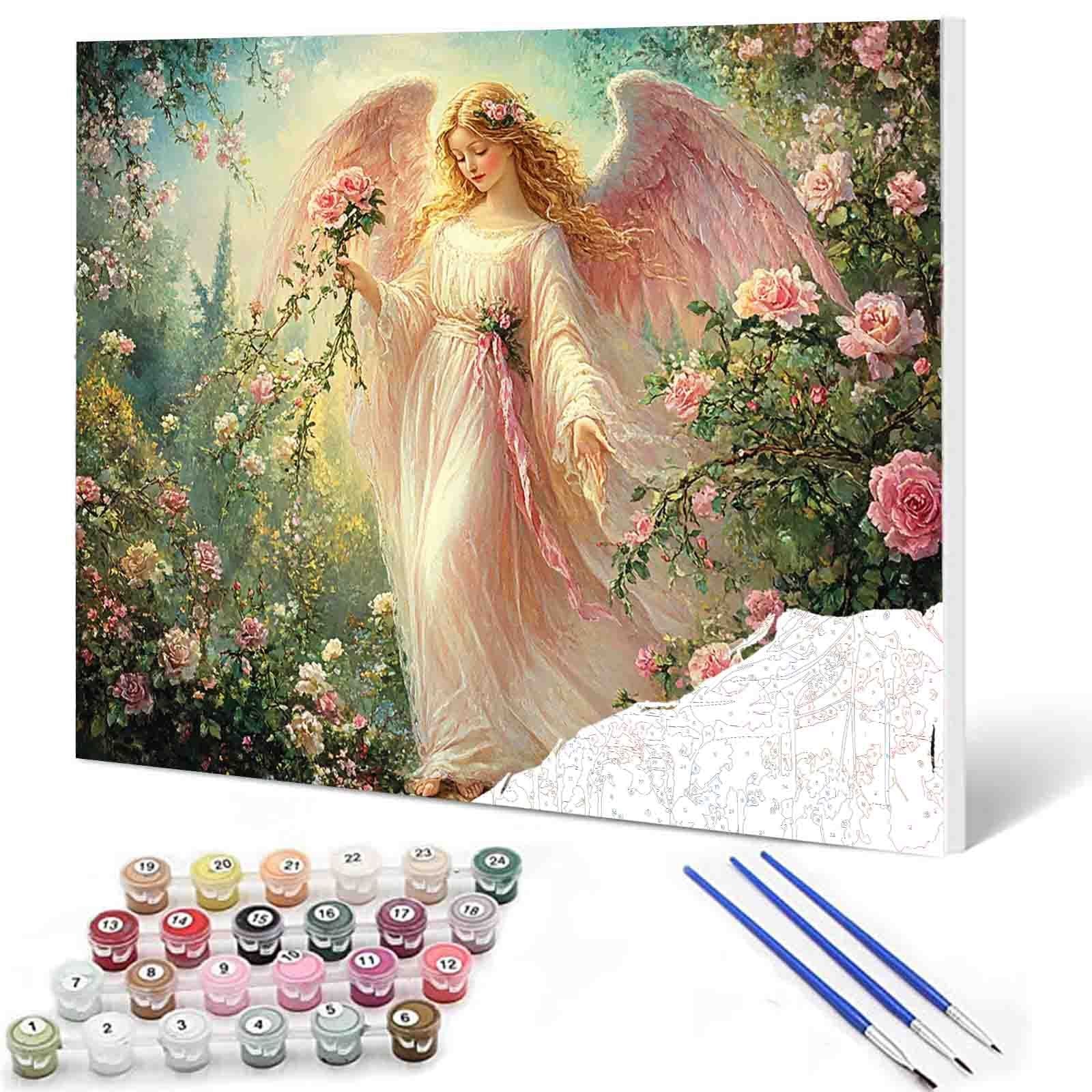 tucocoo-garden-angel-blessing-malen-nach-zahlen-40x50-engel image 1