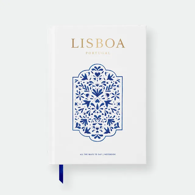 all-the-ways-to-say-lisboa-hardcover-a5-notizbuch-liniert-goldfolie image 1