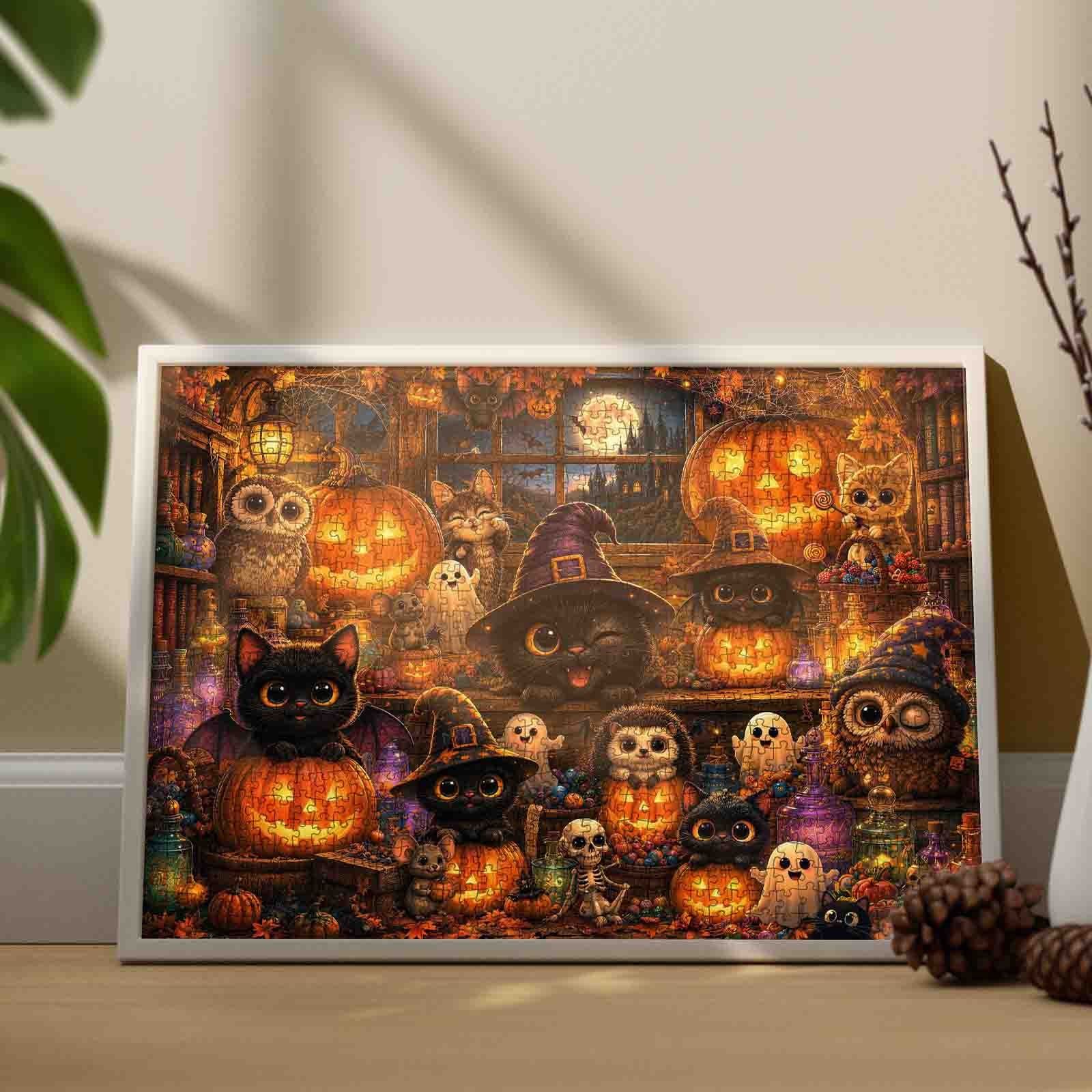 tucocoo-black-cats-pumpkin-workshop-puzzle-1000-teile image 4