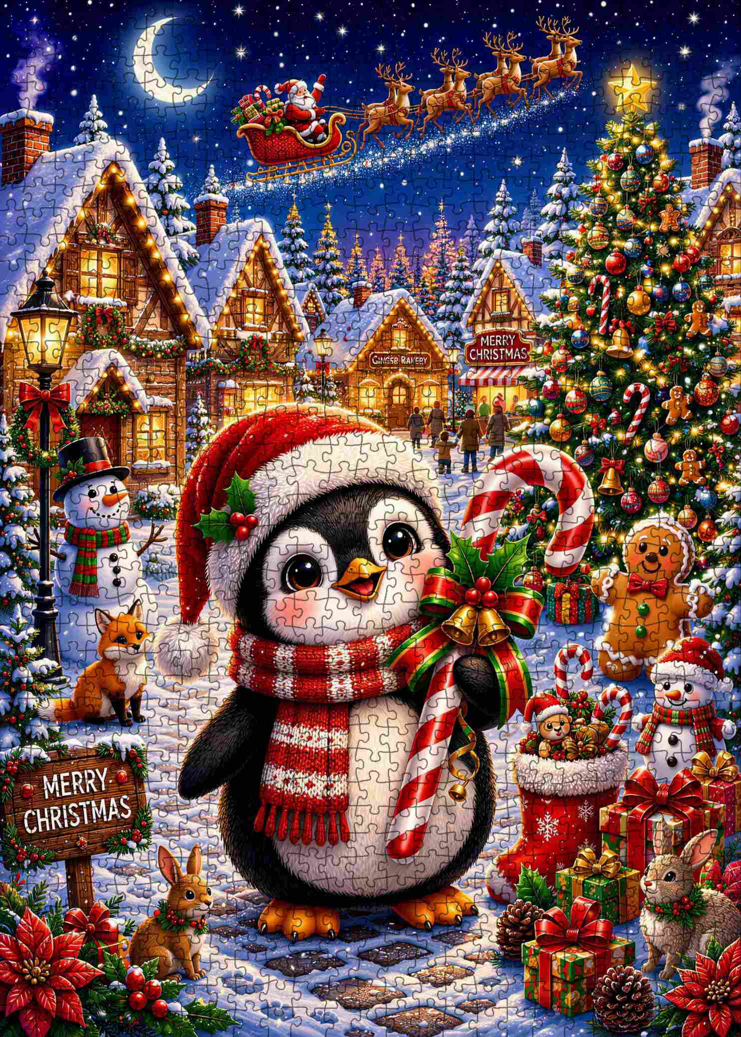 tucocoo-jigsaw-puzzles-christmas-penguin-puzzle-1000-teile-winter image 2