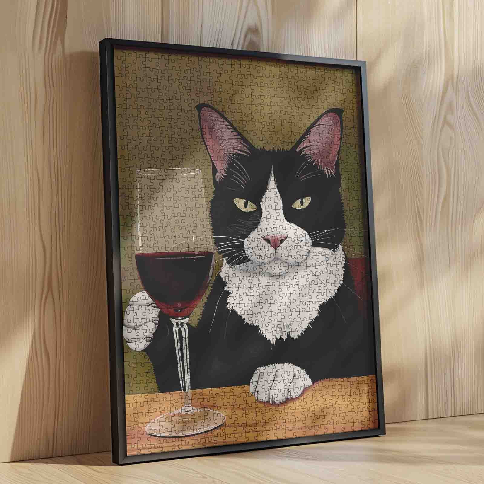 tucocoo-katze-mit-wein-puzzle-1000-teile-elegant image 4